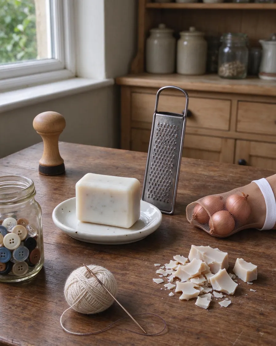 A new bar of soap from old slivers